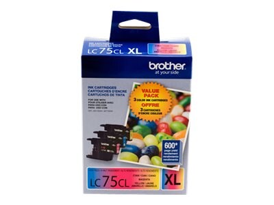 Brother Cyan, Yellow &  Magenta Innobella High Yield XL Ink Cartridges for MFC-J6510DW MFC-J6710DW (3-pack), LC753PKS, 12358616, Ink Cartridges & Ink Refill Kits - OEM