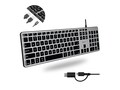 Macally USB-C A MAC KEYBOARD WITH HUB, UCABLZKEYHUBSG                , 41979444, Keyboards & Keypads