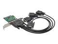 Tripp Lite 4-Port DB9 Serial PCI Express Full Profile Card with Breakout Cable, PCE-D9-04-CBL, 32297671, Controller Cards & I/O Boards