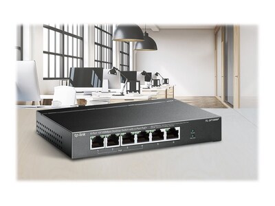 TP-LINK 6 Port PoE Plus Switch, TL-SF1006P, 41162090, Network Switches