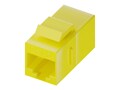 UNC CAT6 RJ45 Keystone In-Line Coupler, Yellow, C6-CPLR-YLW, 20593624, Cable Accessories