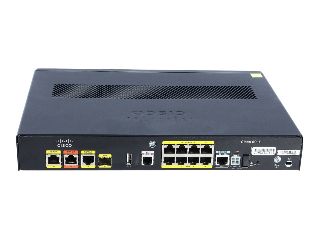 pedaal Vuilnisbak Bevoorrecht Cisco 891F 8-port GbE Isdn Router Switch (C891F-K9)