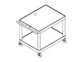 Da-Lite PL9-27R PixMate Plastic Cart with 24” x 32” Reinforced Top Shelf, 4700, 36205147, Computer Carts Da-Lite PL9-27R PixMate Plastic Cart with 24” x 32” Reinforced Top Shelf, 4700, 36205147, Computer Carts