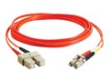 C2G Fiber Optic Patch Cable LC-SC 62.5 125um Duplex Multimode With Clips 6 Meters, 33118, 7117113, Cables