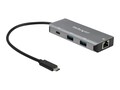 StarTech.com 3 Port USB-C 2xUSB-A USB 3.1 Gen 2 10Gbps Hub with Gigabit Ethernet, HB31C2A1CGB, 37674367, USB & Firewire Hubs