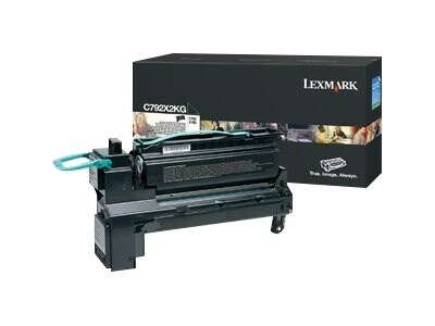 Lexmark Black Extra High Yield Toner Cartridge for C792 Series Printers, C792X2KG, 12117521, Toner and Imaging Components - OEM
