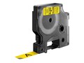 DYMO 1 2 x 23' Black on Yellow D1 Tape, 45018, 393123, Paper, Labels & Other Print Media