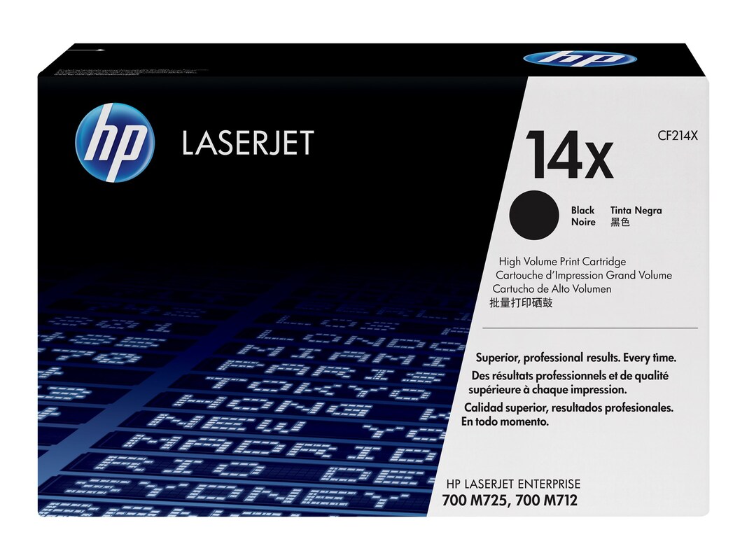 HP 14X, (CF214X) High-Yield Black Original LaserJet Toner Cartridge HP 14X, (CF214X) High-Yield Black Original LaserJet Toner Cartridge