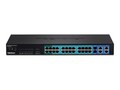 TRENDnet 24-Port FE PoE+ Web Smart Switch w 2xGbE, TPE-224WS, 8537881, Network Switches