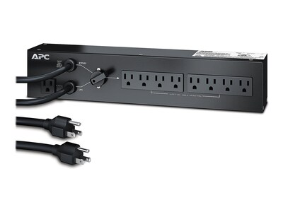 APC Service Bypass PDU, 150VA, 120V, 15amp, NEMA 5-15P Input, 8ft Cord, (8) NEMA 5-15R, SBP1500RM, 13023519, Battery Backup Accessories