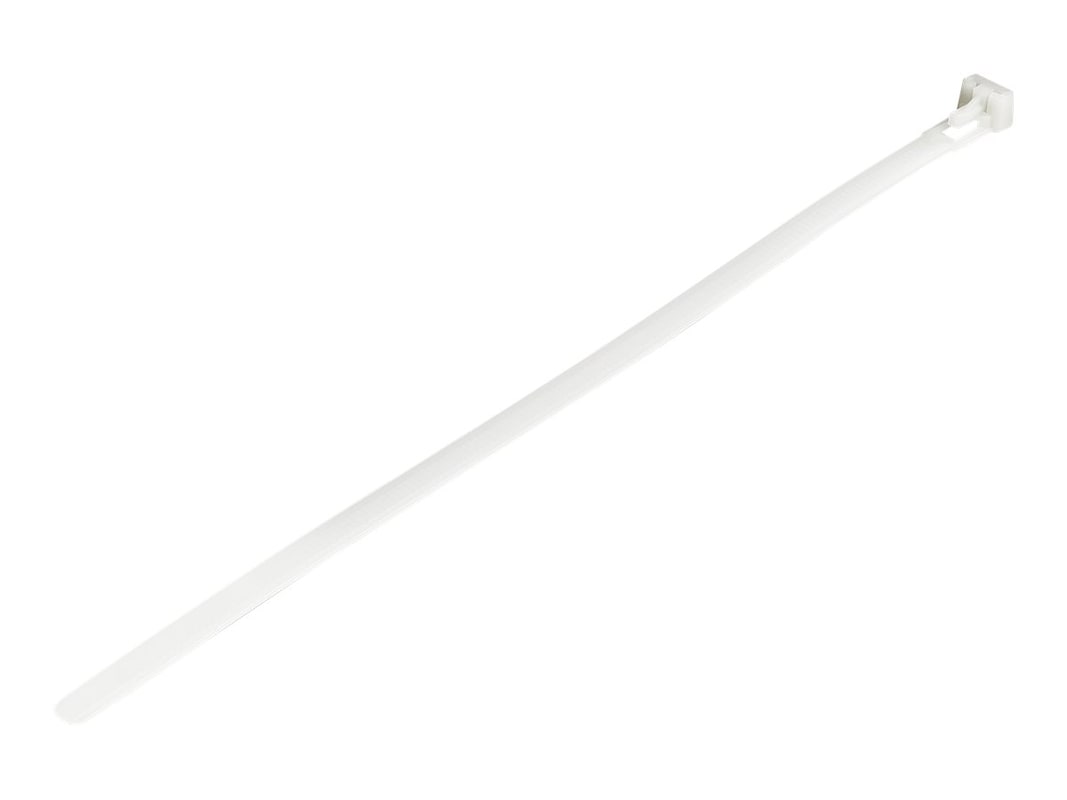 Releasable Cable Ties Reusable Natural Nylon Plastic Zip Tie Wraps Black /  White