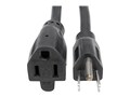 Tripp Lite Heavy Duty AC Power Extension Cord NEMA 5-15R to NEMA 5-15P 120V 15A 14 3 SJT Black 3ft, P024-003, 16275931, Power Cords