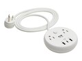 Tripp Lite Safe-IT 30W 2-Outlet Surge Protector - 5-15R Outlets, 3 USB Ports, 6 ft. (1.8 m) Cord, 300 Joules, TLP26PD30WCAM, 41555517, Battery Backup Accessories