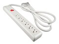 Legrand 15FT 6-OUTLET SWT IVRY PLASTIC, P6-15                         , 41905500, Surge Suppressors