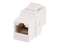 Monoprice CAT5E RJ45 Inline Coupler Type Feedthrough Keystone Jack, White, 7302                          , 41927030, Premise Wiring Equipment