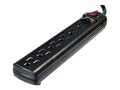 Weltron Winston 6 OUTLET POWER STRIP 525 6 FT, WSP-600PLF-6BK, 41777114, Surge Suppressors