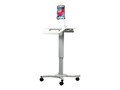 CTA Digital Height-Adjustable Rolling Security Medical Workstation Cart for 7-14 Inch Tablets, QPAD-HRSW, 41535431, Computer Carts - Medical