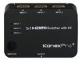 Kanex THE KANEXPRO 3X1 HDMI SWITCHER, SW-HD3X14K                    , 41962530, Monitor & Display Accessories