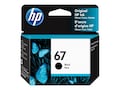 HP 67 (3YM56AN) Black Original Ink Cartridge, 3YM56AN#140, 41024221, Ink Cartridges & Ink Refill Kits - OEM