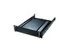 APC NetShelter 19 Rotating Keyboard Drawer, 2U Rack Height, Black, AR8127BLK, 243716, Rack Mount Accessories