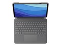 Logitech Combo Touch iPad Pro 12.9 Keyboard Case for Apple iPad (5th Gen), Oxford Gray, 920-010097, 41263115, Keyboards & Keypads