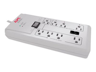 APC Power-Saving Home Office SurgeArrest, 2030 Joules, (8) Outlets, P8GT, 10877017, Surge Suppressors