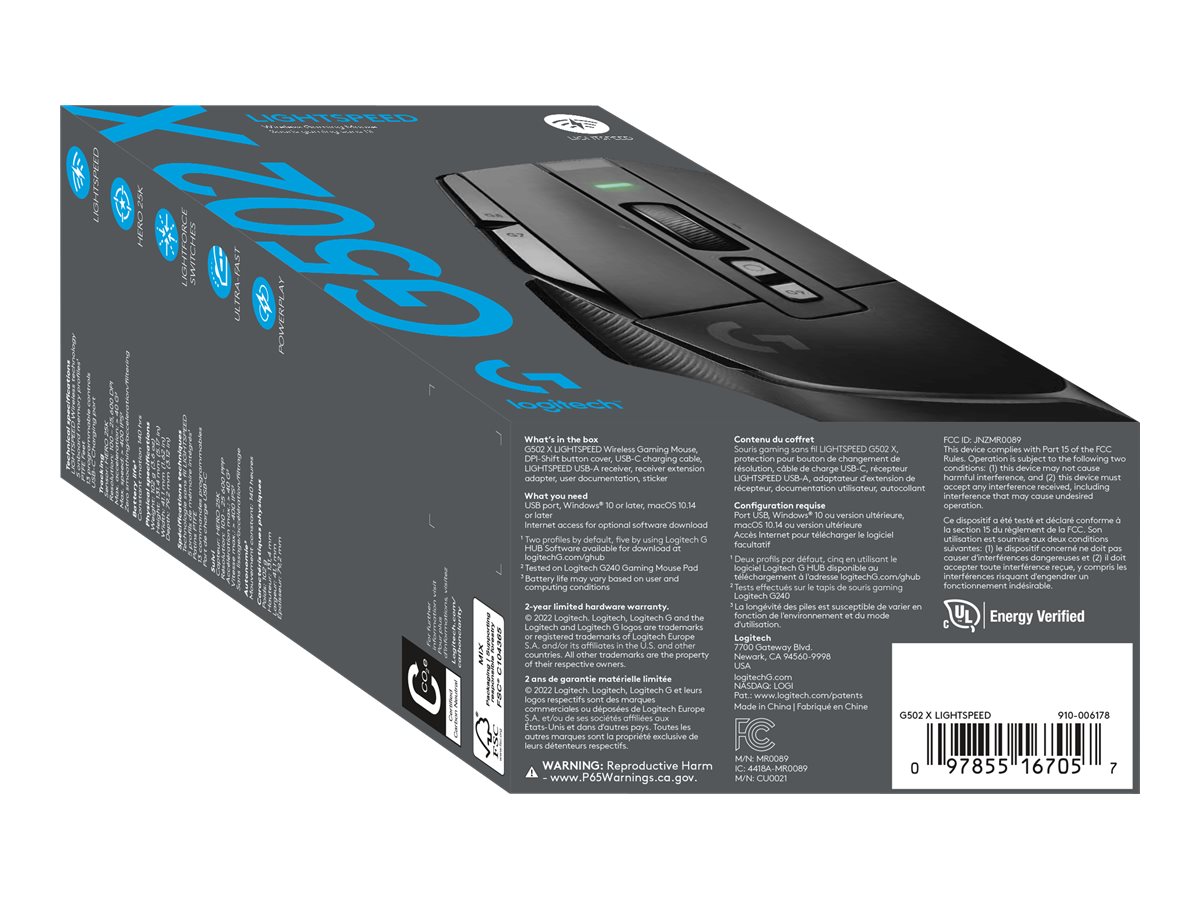 Logitech - Souris Gaming Sans Fil Logitech G502 X Lightspeed pour