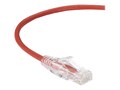 Black Box CAT6 28AWG 250MHz UTP Slim-Net Patch Cable, Red, 12ft, C6PC28-RD-12, 34628381, Cables