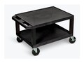 Luxor 16 Tuffy 2-Shelf Utility Cart, Black, WT16E, 34184821, Furniture - Miscellaneous