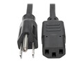 Tripp Lite AC Power Cord NEMA 5-15P to IEC-320 C13 125V 10A 18AWG SJT Black 20ft, P006-020, 16275906, Power Cords