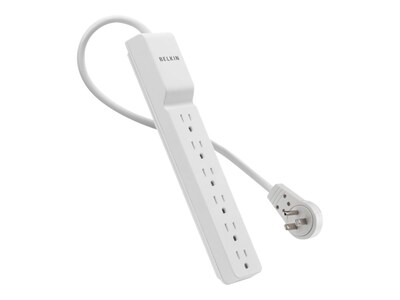 Belkin 6-Outlet 1080J Rotating Plug Surge Protector w 6ft Cord - White (6-pack), BE106000-06R6PK, 41517157, Surge Suppressors Belkin 6-Outlet 1080J Rotating Plug Surge Protector w 6ft Cord - White (6-pack), BE106000-06R6PK, 41517157, Surge Suppressors