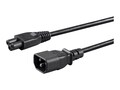 Monoprice 3-Prong IEC 60320 C14 to IEC 60320 C5 18AWG 7A 125V Power Cord, Black, 6ft, 27317                         , 41832106, Power Cords