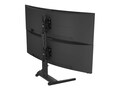 Atdec Freestanding Dual Vertical Desk Mount for 24-55 Displays up to 55lbs (Flat) or 40lbs (Curved), AWMS-2-BT75-FS-B, 41552480, Stands & Mounts - Desktop Monitors