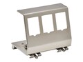 Tripp Lite 3-Port Metal DIN-Rail Mounting Module for Snap-In Keystone Jacks and Couplers, Silver, TAA, N063-003, 41537438, Rack Mount Accessories