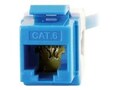 C2G Cat6 180-Degree Keystone Jacks, Blue, 35211, 8685147, Premise Wiring Equipment