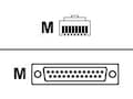 Perle RJ45-DB25 converter for IOLAN to Printer DB25 Male, 04006933, 41765607, Adapters & Port Converters