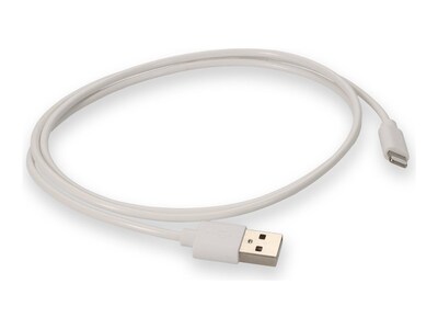 AddOn USB 2.0 Type A Male to Lightning Male Cable, White, 1m, USB2LGT1MW, 41059720, Cables