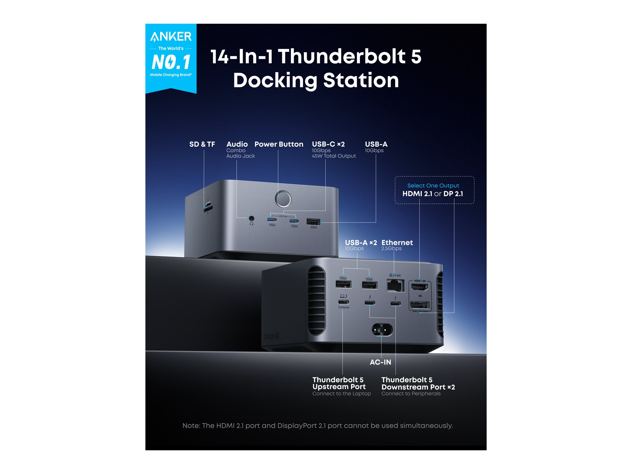 Anker Prime Thunderbolt 5 Dock (A83B51A1 )