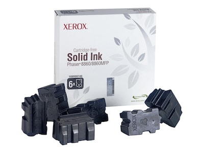 Xerox Black Solid Ink Sticks for Phaser 8860 & 8860MFP Series (6 Sticks), 108R00749, 8020284, Toner and Imaging Components - OEM Xerox Black Solid Ink Sticks for Phaser 8860 & 8860MFP Series (6 Sticks), 108R00749, 8020284, Toner and Imaging Components - OEM