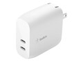 Belkin 40W Fast Charging Dual Port USB-C Wall Charger, White, WCB006DQWH, 41346831, AC Power Adapters (external)