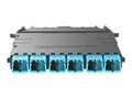 Panduit 12-Fiber MPO to 6x LC OM4 HD Flex Cassette, FHCZA-12-10U, 41206448, Adapters & Port Converters