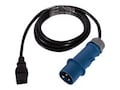 Raritan Power Cord, IEC309 16A-R to IEC C19 Input, 2m, PXI-IE16AC19-2M, 11706050, Power Cords