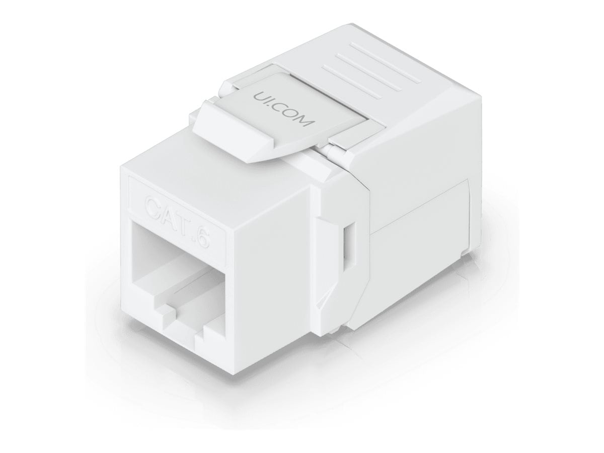 Ubiquiti CAT6 Keystone Jack, White, 12-Pack (UACC-KEYSTONE-JACK-C6)