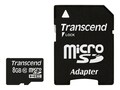 Transcend 8GB Micro SDHC Card, TS8GUSDHC10, 13471637, Memory - Flash