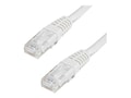 StarTech.com CAT6 Gigabit Wire 100W PoE 650MHz Molded Ethernet Patch Cable, White, 15ft, C6PATCH15WH, 4918951, Cables