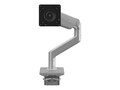 Humanscale M8.1 Monitor Arm With Two-Piece Clamp Mount Base, Silver With Gray Trim, M81TBS, 41769405, Stands & Mounts - Desktop Monitors