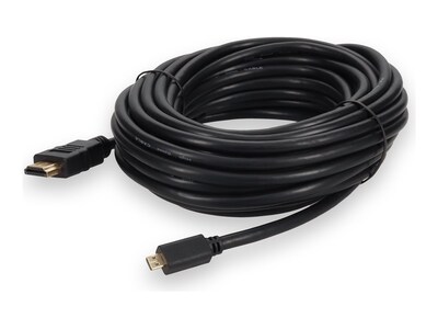 AddOn HDMI Male to Micro-HDMI Male Adapter Cable, Black, 25ft, HDMI2MHDMI25F, 38005544, Cables