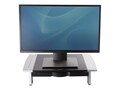 Fellowes Office Suites Monitor Riser Height Adjustable, Silver Black, 8031101, 5345008, Stands & Mounts - Desktop Monitors