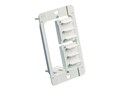 Erico Single Gang Low Voltage Mounting Plate, Plastic, White, MP1P, 34494045, Premise Wiring Equipment