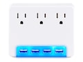 CyberPower 3 AC Outlet Wall Tap 125V 4 USB 3.4A PT , P3WUH, 37267702, Surge Suppressors CyberPower 3 AC Outlet Wall Tap 125V 4 USB 3.4A PT , P3WUH, 37267702, Surge Suppressors